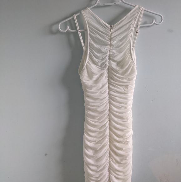 Tiger mist scrunched white bodycon dress - Picture 2 of 3